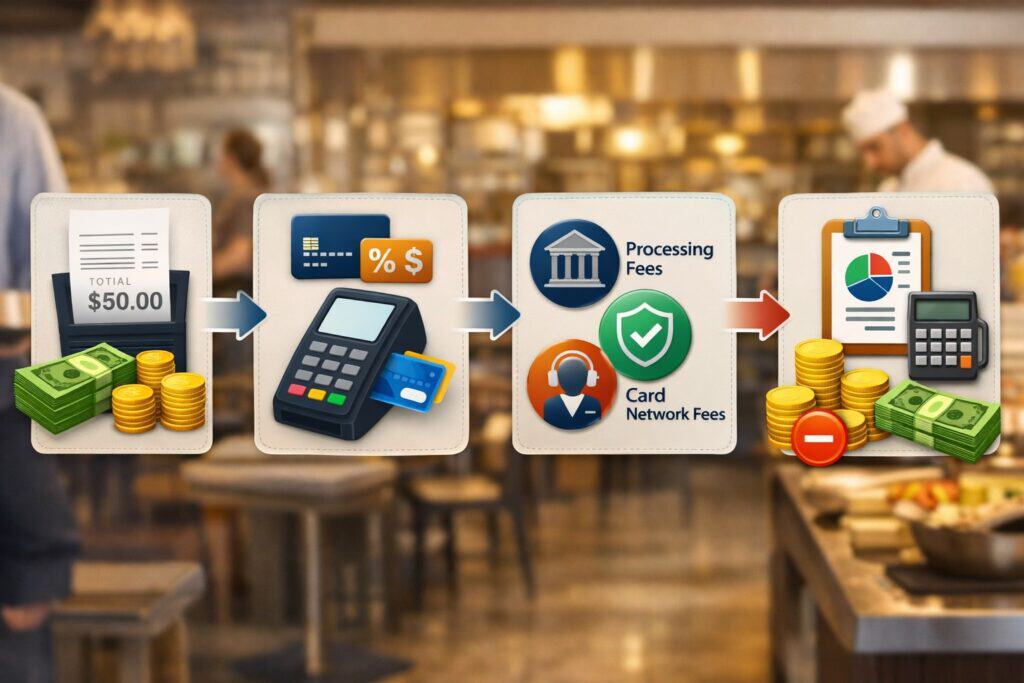 How a Merchant Fee at a Restaurant Is Calculated