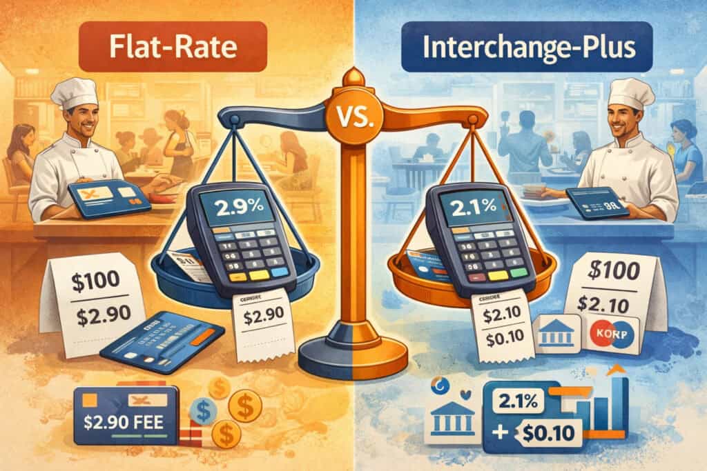 Flat-Rate vs Interchange-Plus Pricing for Restaurants